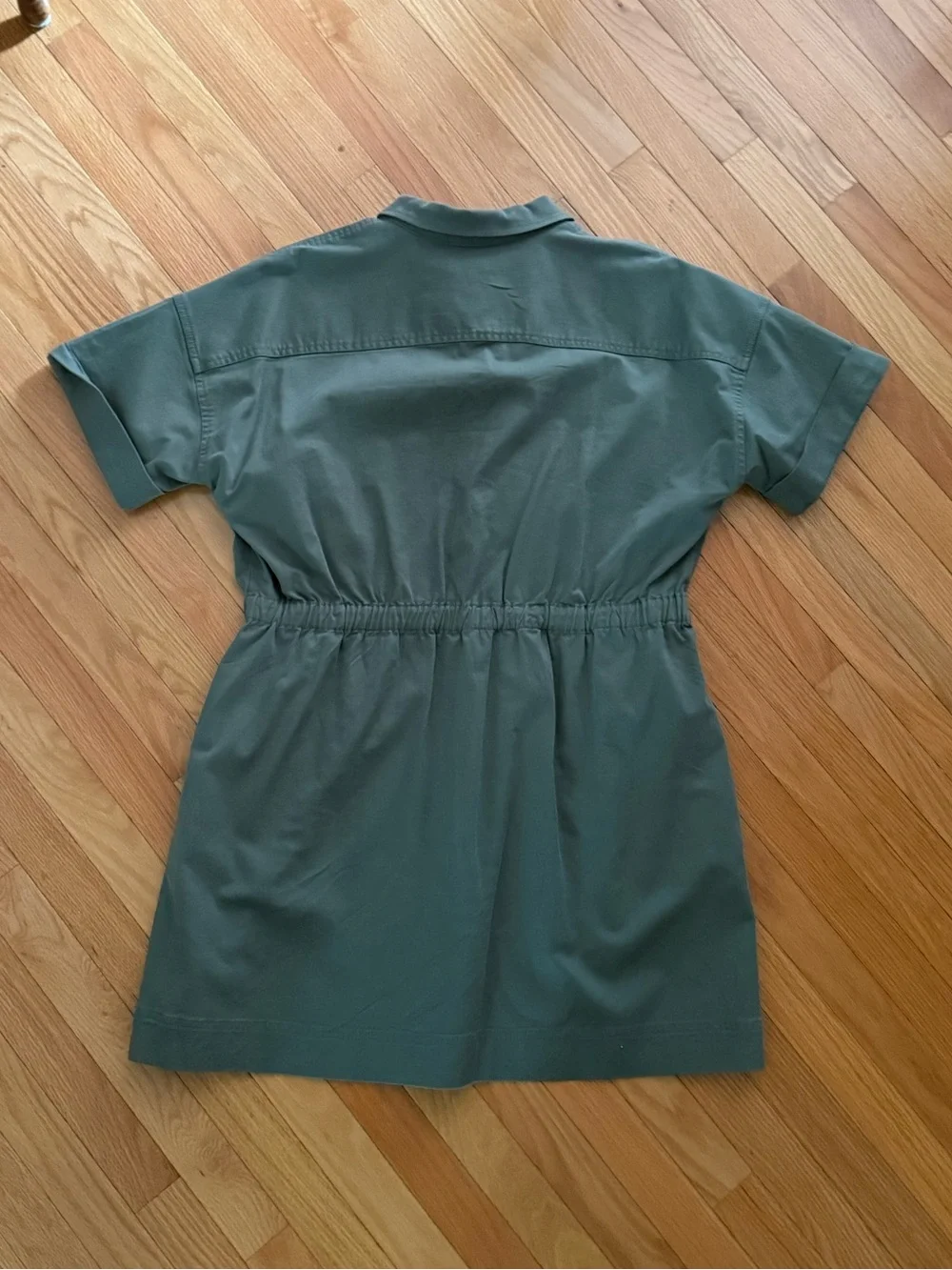 LOFT NWT❗️Collar Sage Green Button-Front Shirt Dress - Picture 2 of 8